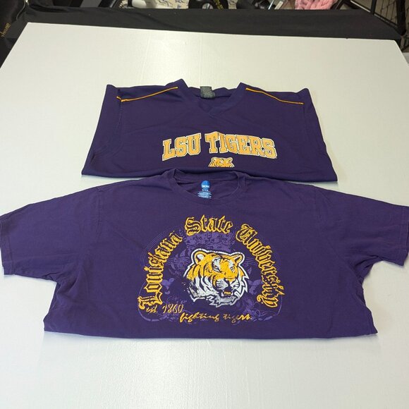 Two LSU Tigers Purple Size XL Shirts, one tee, one sleeveless jersey - Picture 6 of 12